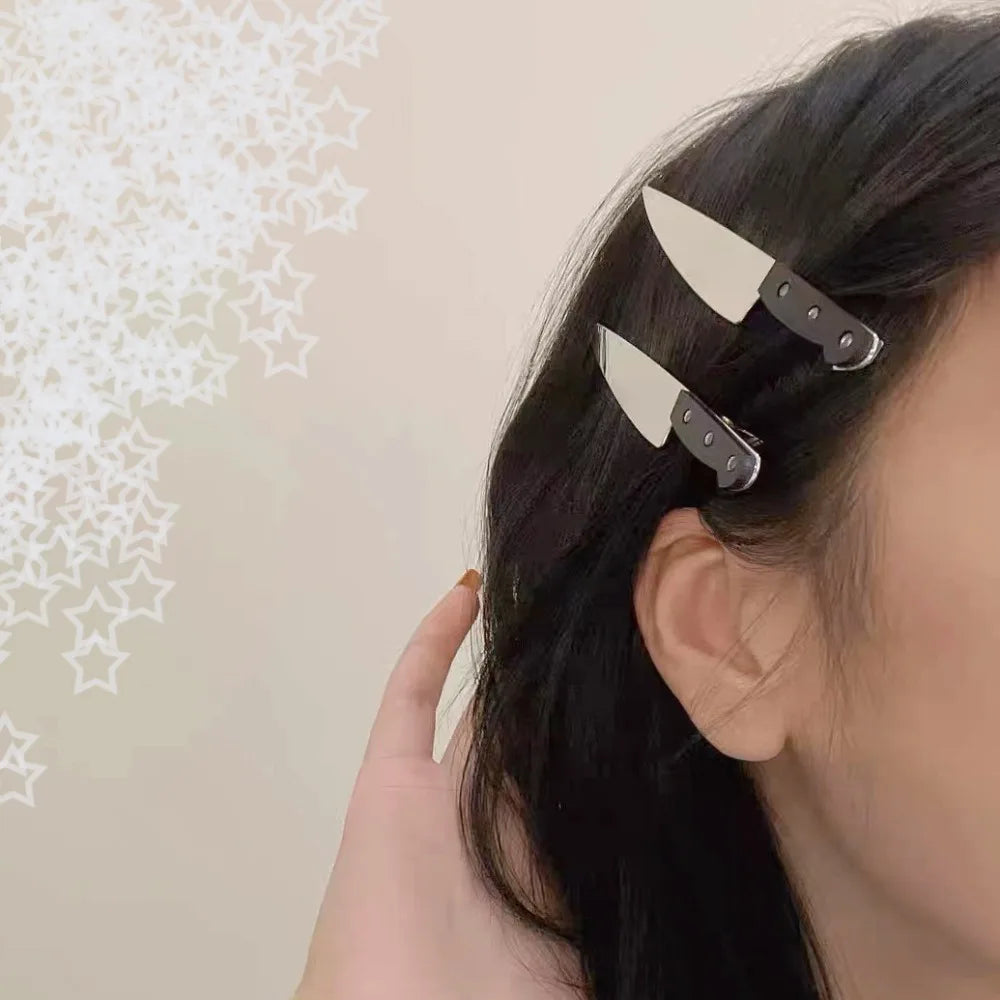 Gothic Knife Hair Clips