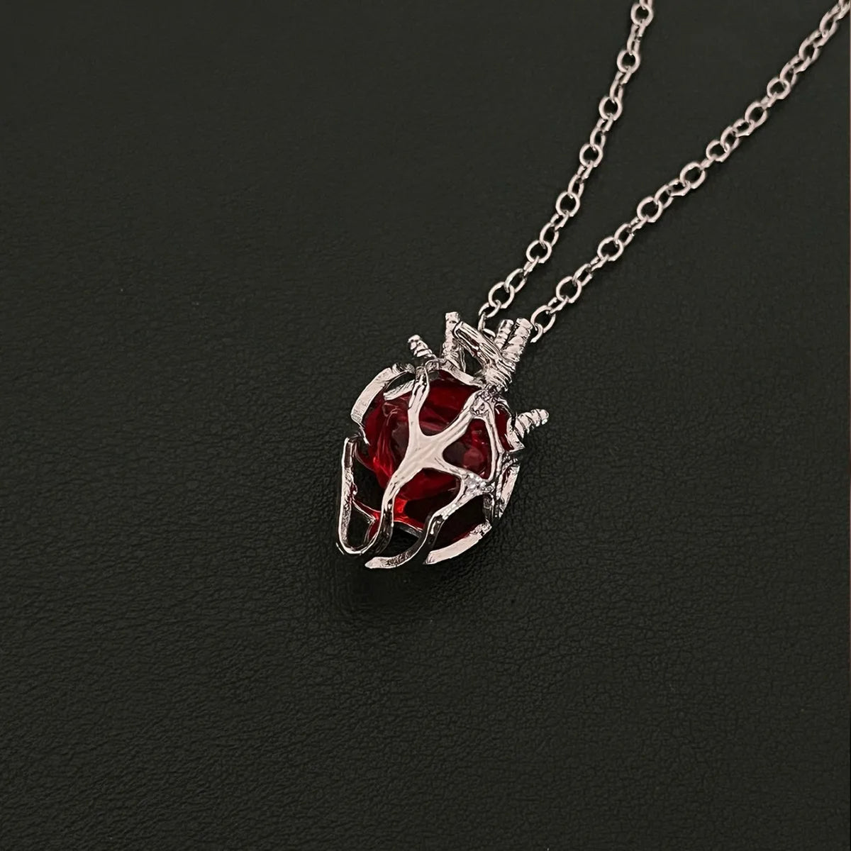 Glass Heart Pendant Necklace