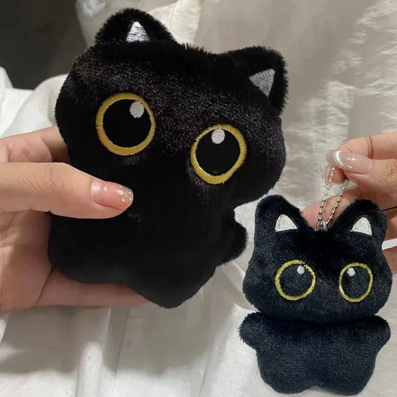 Cute Black Cat Plush Keychain