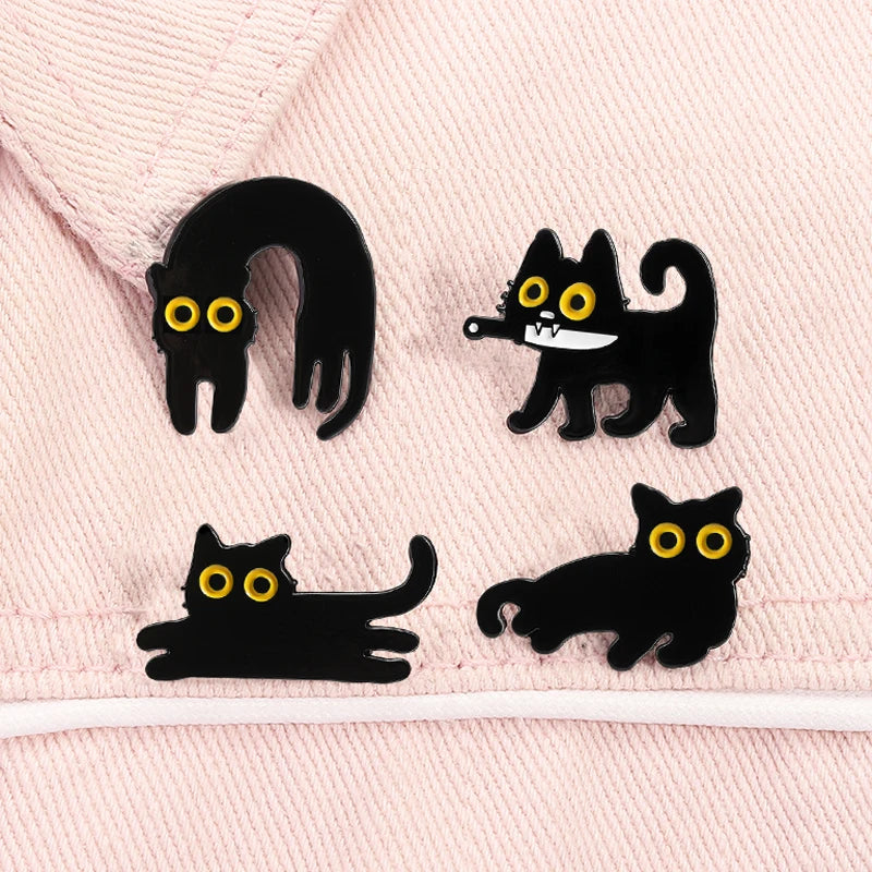 Black Cat Enamel Pin