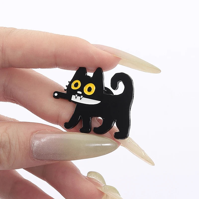 Black Cat Enamel Pin
