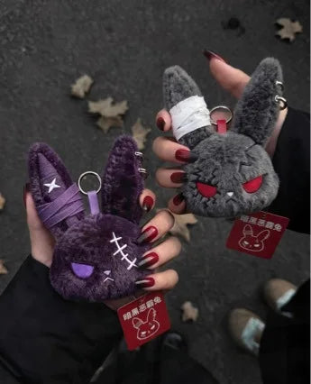 Gothic Bunny Keychain