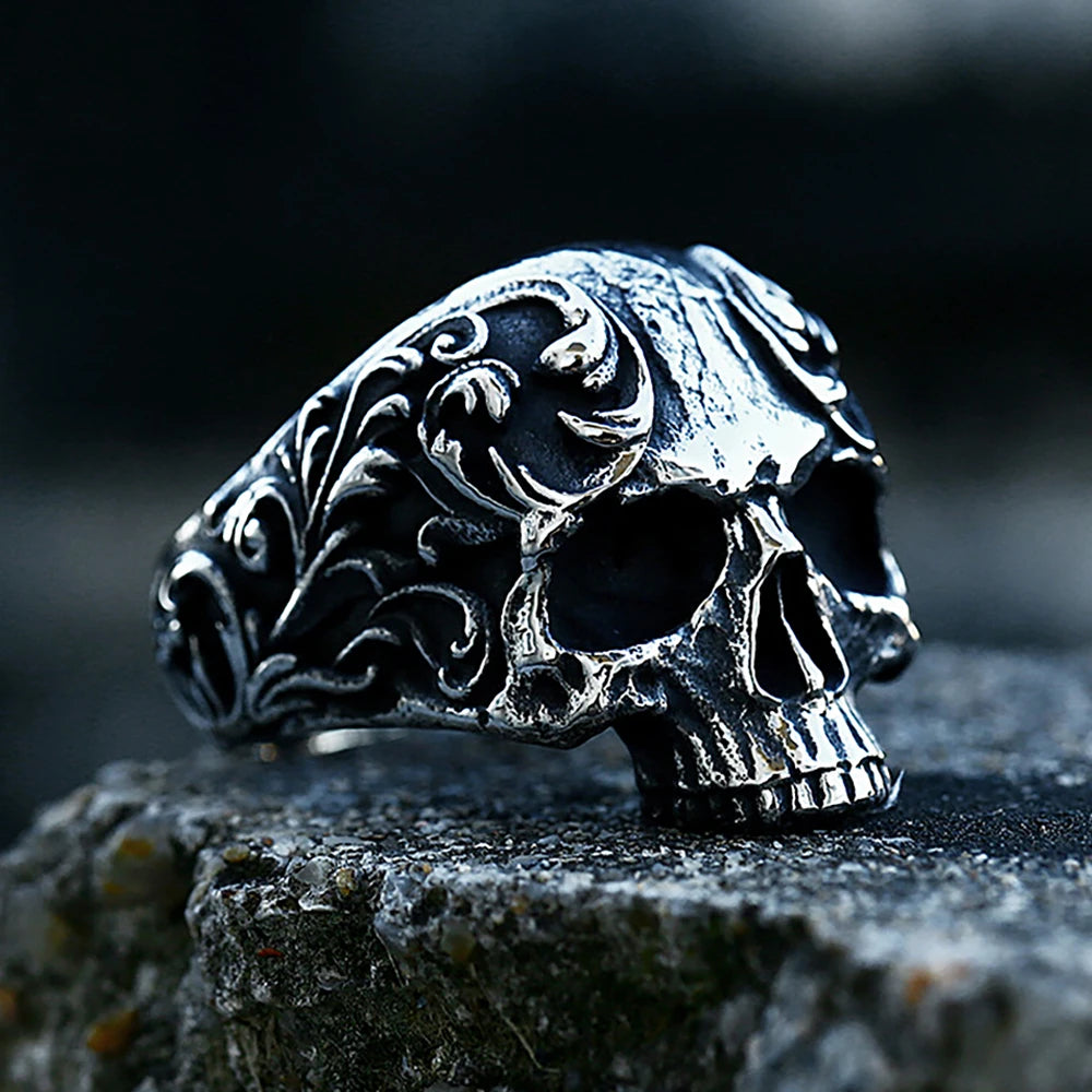 Skull Biker Ring