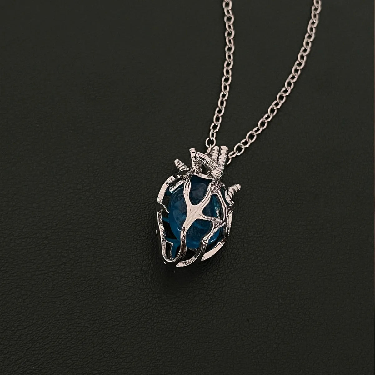 Glass Heart Pendant Necklace