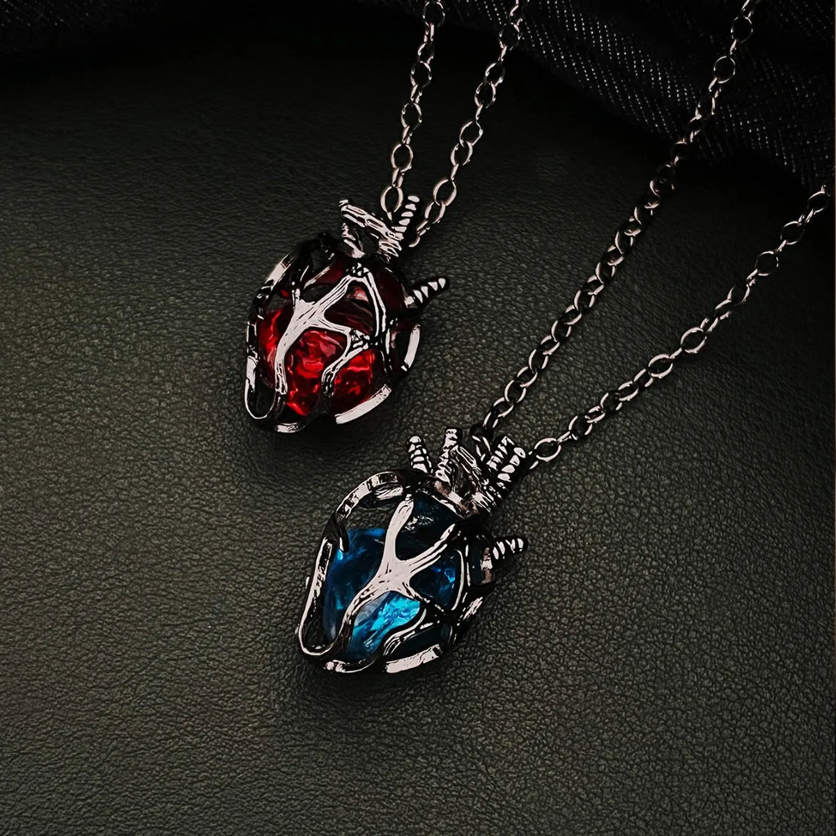 Glass Heart Pendant Necklace