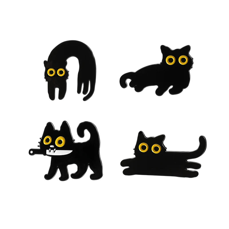 Black Cat Enamel Pin