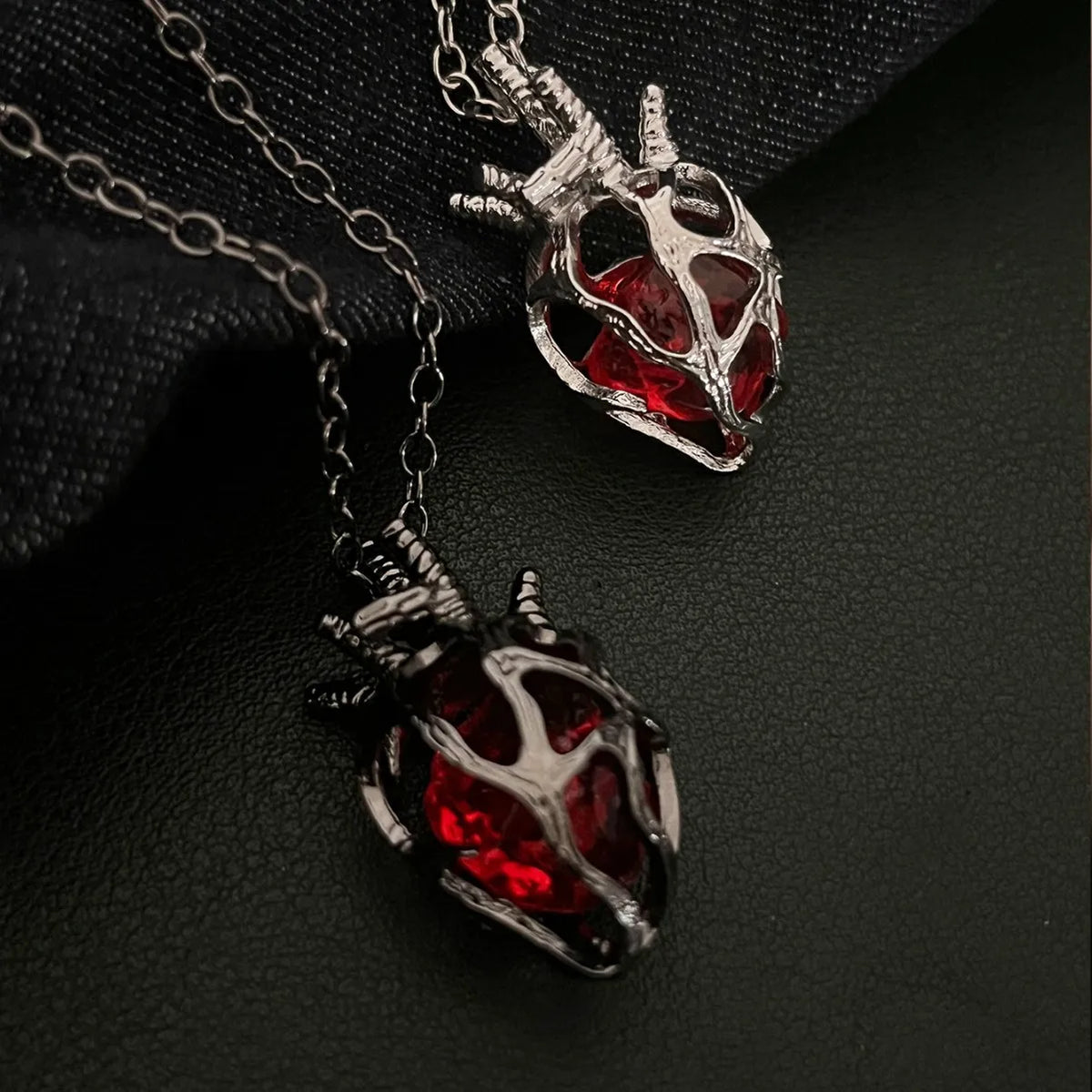 Glass Heart Pendant Necklace
