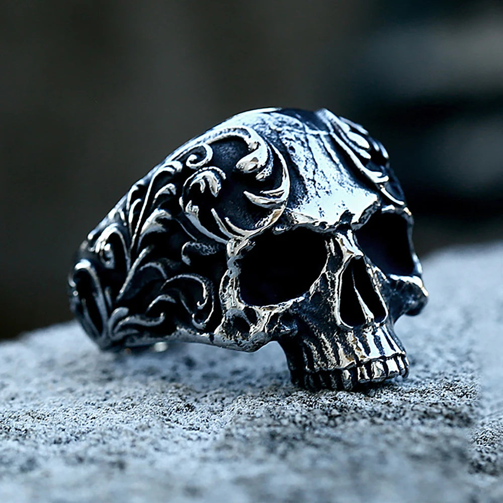Skull Biker Ring