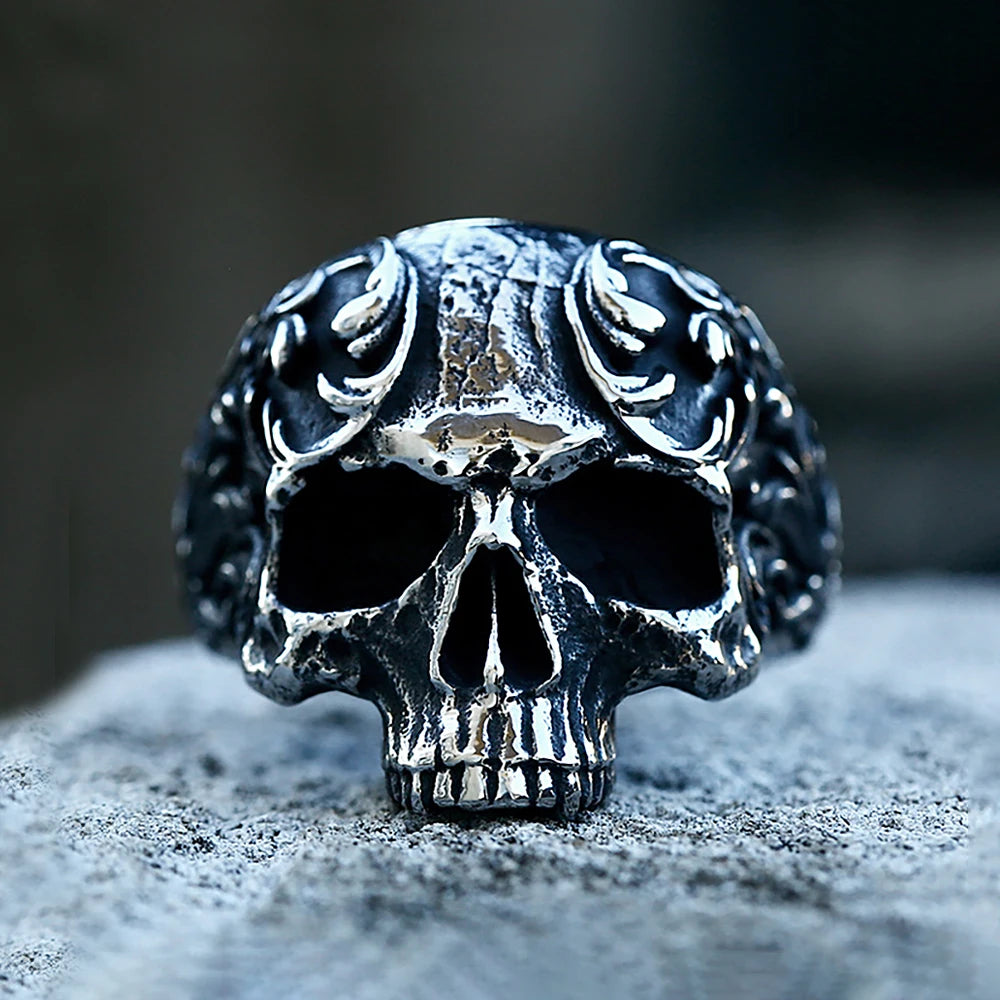 Skull Biker Ring