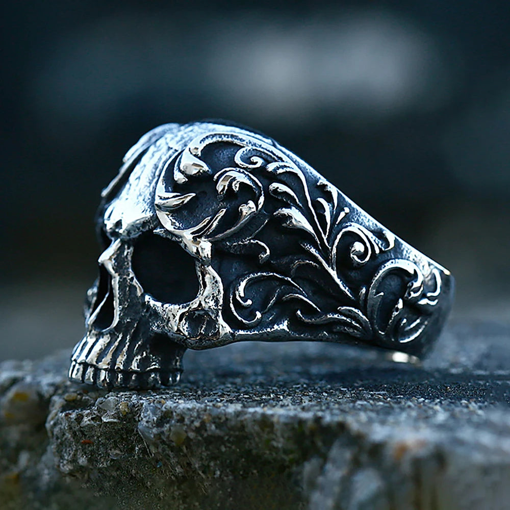 Skull Biker Ring