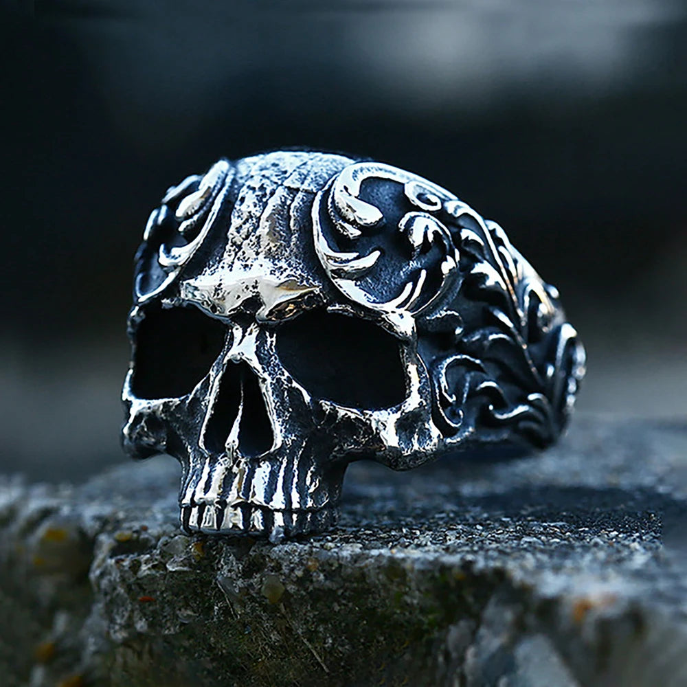 Skull Biker Ring