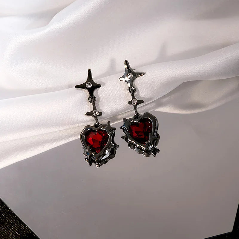 Gothic Cross Drop Earrings