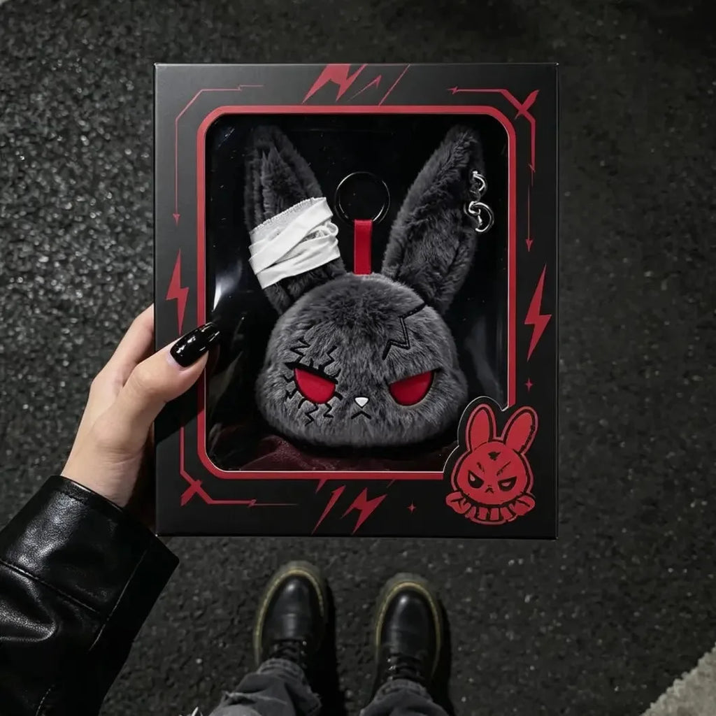 Gothic Bunny Keychain