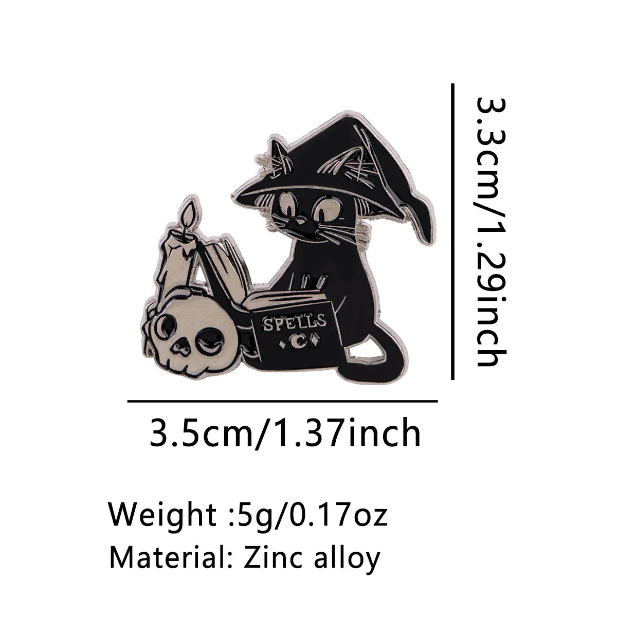 Wizard Hat Cat Pin