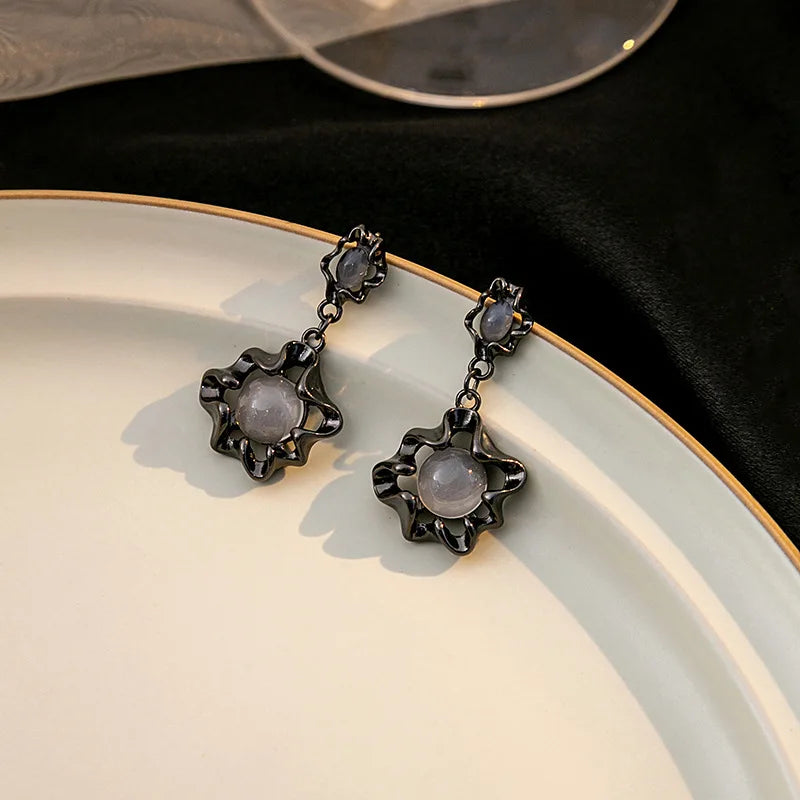 Gothic Cross Drop Earrings