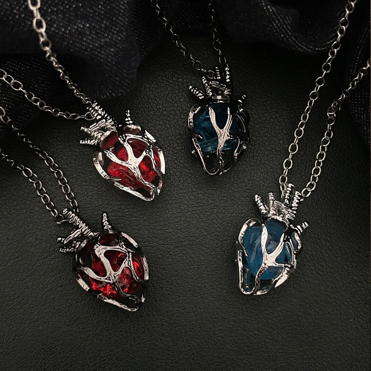 Glass Heart Pendant Necklace